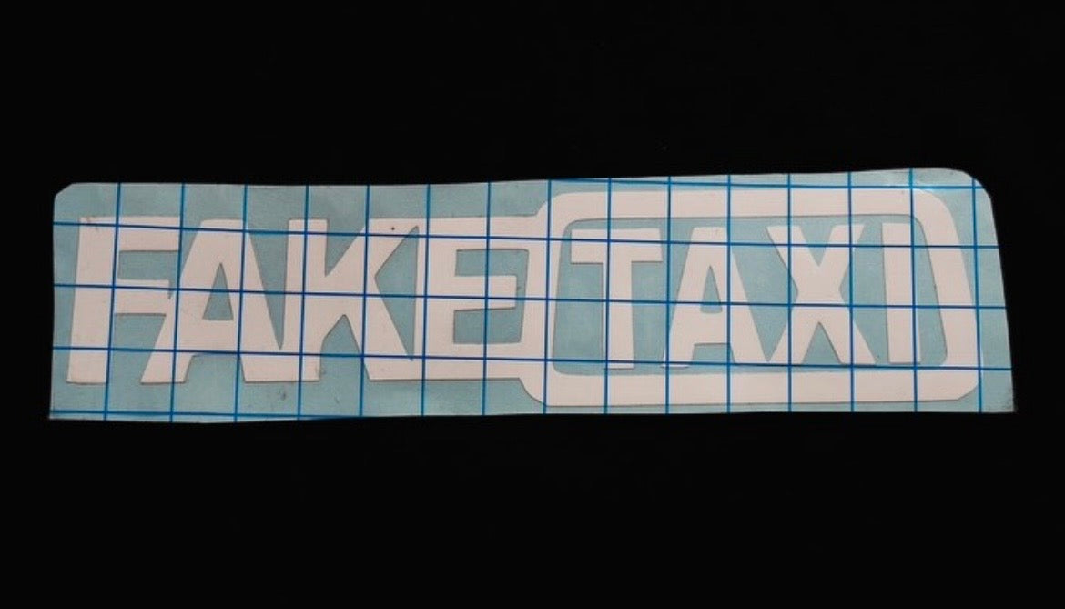 Fake taxi stickers